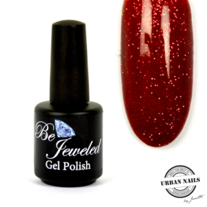Gelpolish GP 162 is een  glitter rode tint 