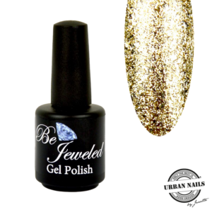 Gelpolish GP 83 is een glitter goud tint