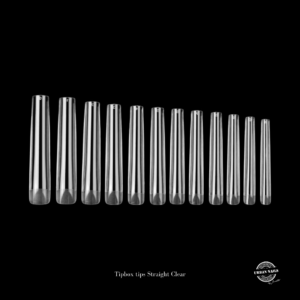 Urban Nails Tipbox Tips Straight Clear 120 stuks. Perfect voor tipbox kunstwerken, wedstrijden en het professioneel presenteren van nail art designs.